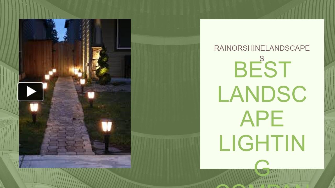PPT Best Landscape Lighting Companies In Cary Nc PowerPoint
