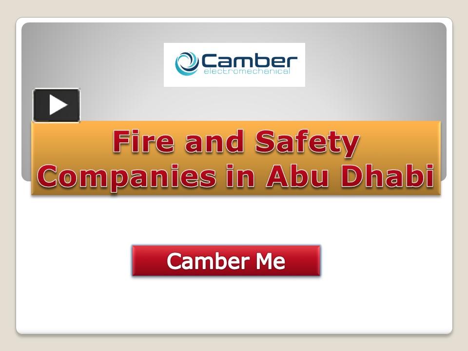PPT Fire and Safety Companies in Abu Dhabi PowerPoint presentation free to download id