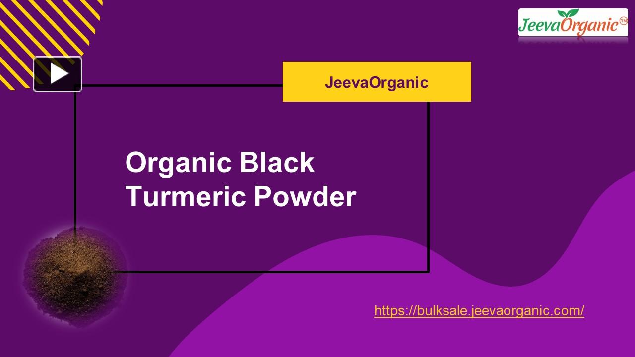 PPT Black Turmeric Powder PowerPoint presentation free to download