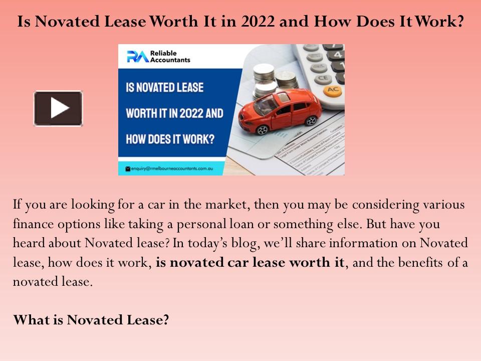 PPT Is Novated Lease Worth It in 2022 and How Does It Work