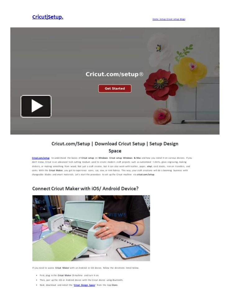 PPT Download Cricut Setup PowerPoint presentation
