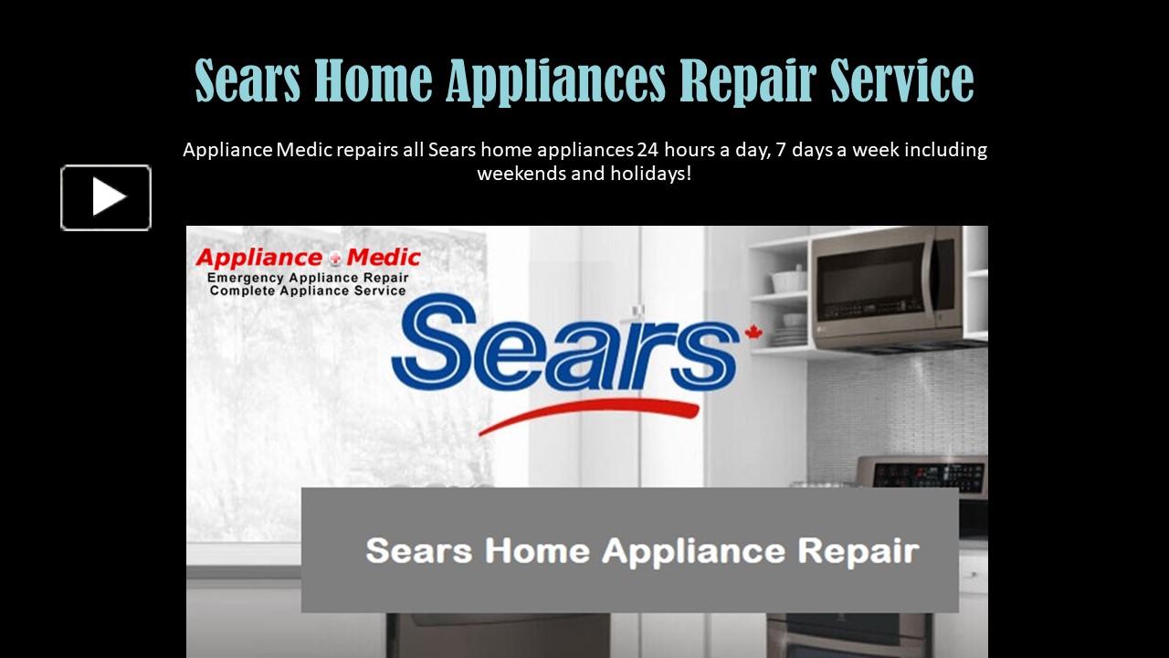 PPT Sears Home Appliances Repair Service PowerPoint presentation