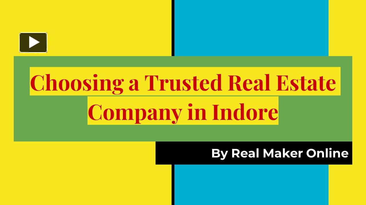 PPT Property Dealer in Indore PowerPoint presentation free to