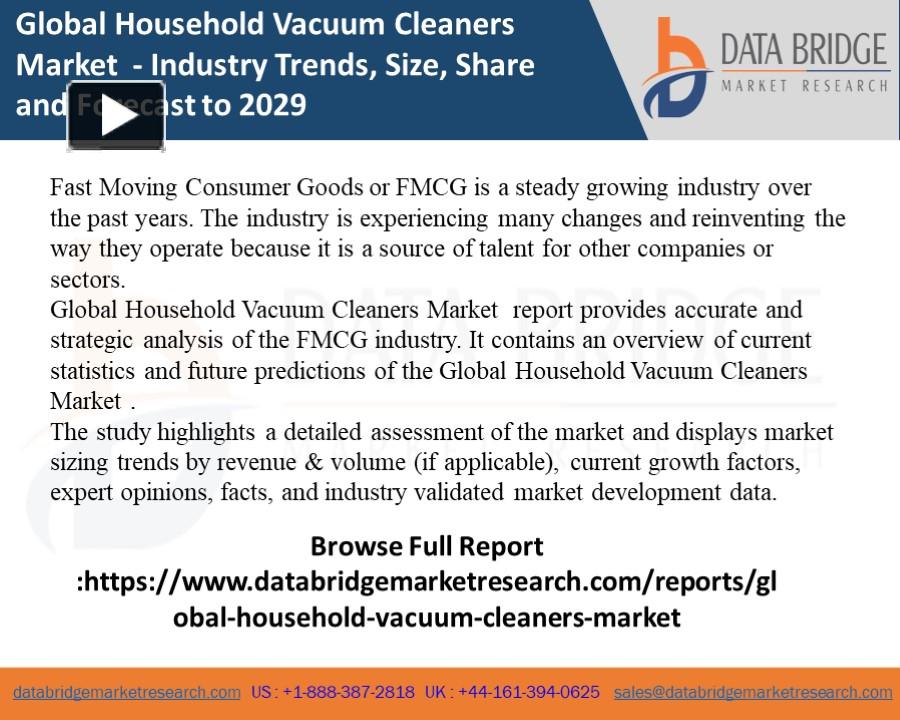 PPT Global Household Vacuum Cleaners Market PowerPoint presentation