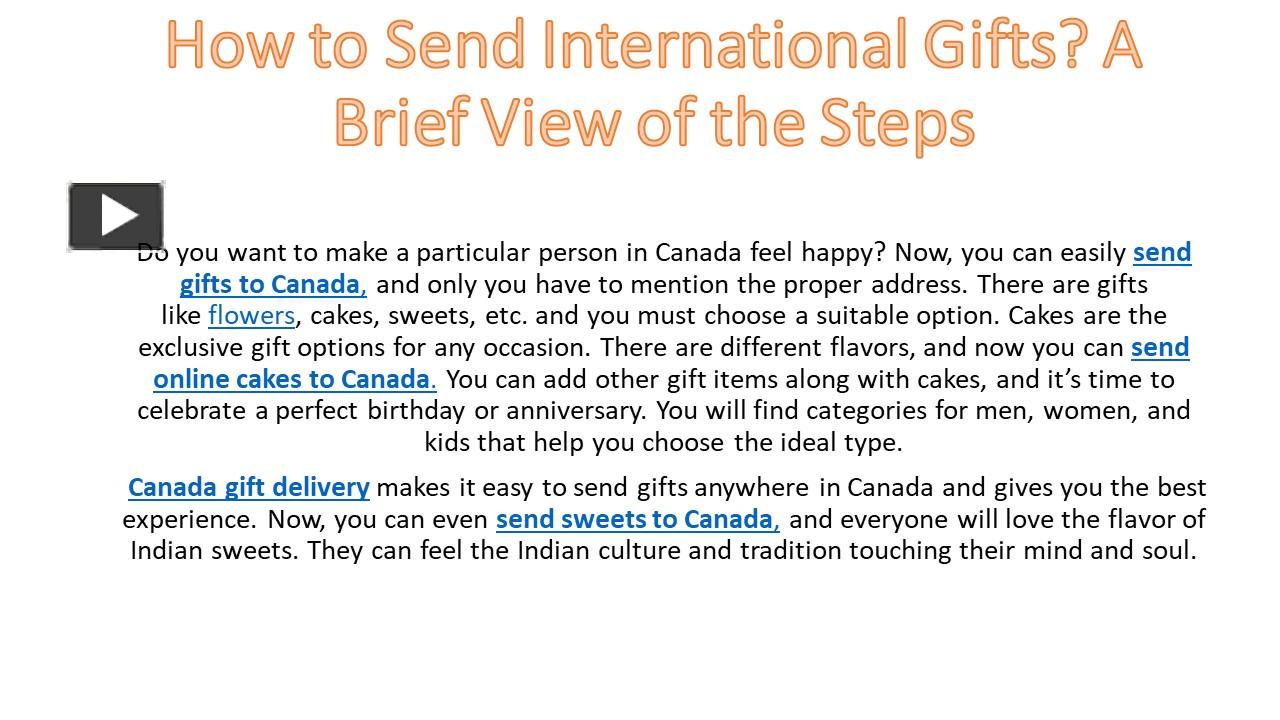 PPT How to Send International Gifts? A Brief View of the Steps