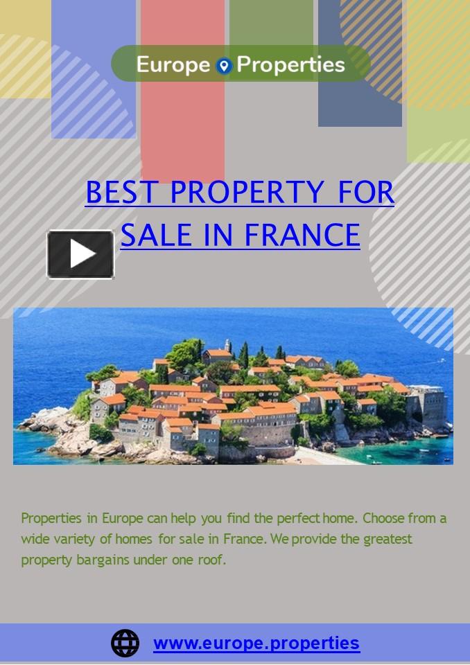 PPT Property For Sale In France Europe Properties PowerPoint