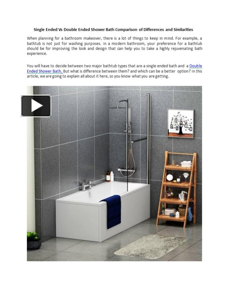 PPT Single Ended Vs Double Ended Shower Bath Comparison of