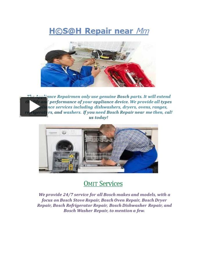 PPT BOSCH Repair Near Me From The Appliance Repairman PowerPoint