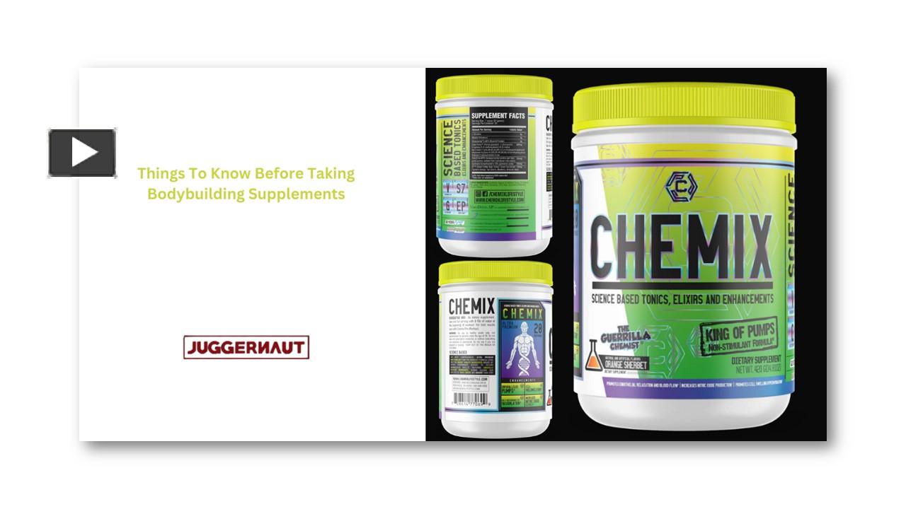 PPT THINGS TO KNOW BEFORE TAKING BODYBUILDING SUPPLEMENTS PowerPoint