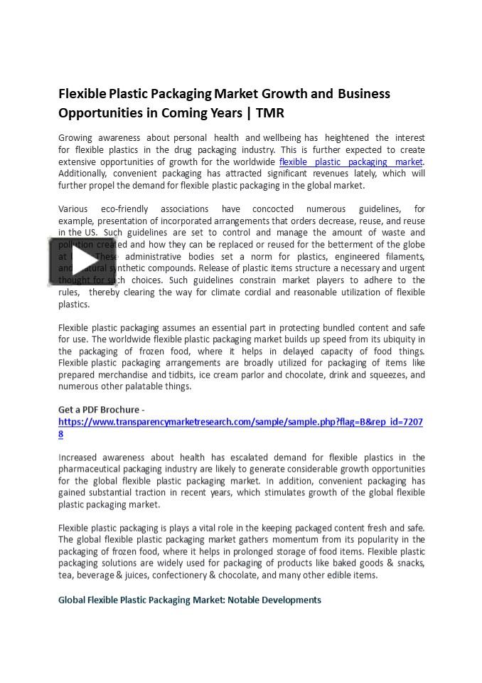 PPT Flexible Plastic Packaging Market Growth and Business