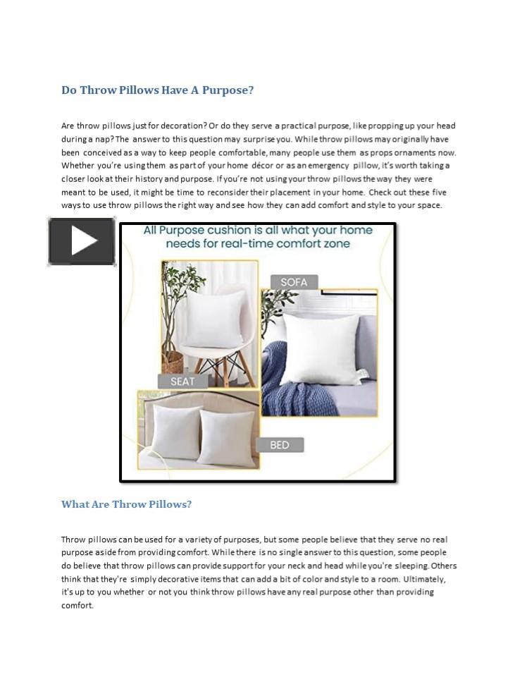 PPT Do Throw Pillows Have A Purpose? PowerPoint presentation free