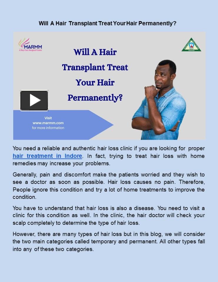PPT Will A Hair Transplant Treat Your Hair Permanently? PowerPoint