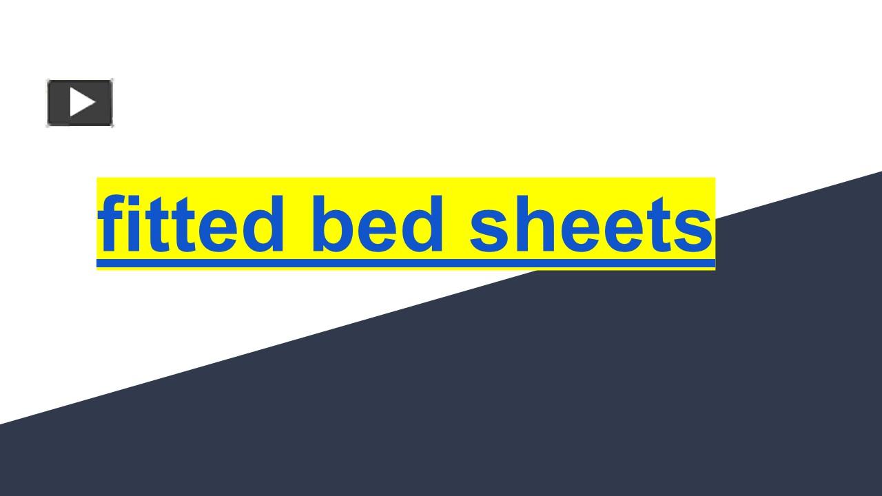 PPT fitted bed sheets PowerPoint presentation free to download id