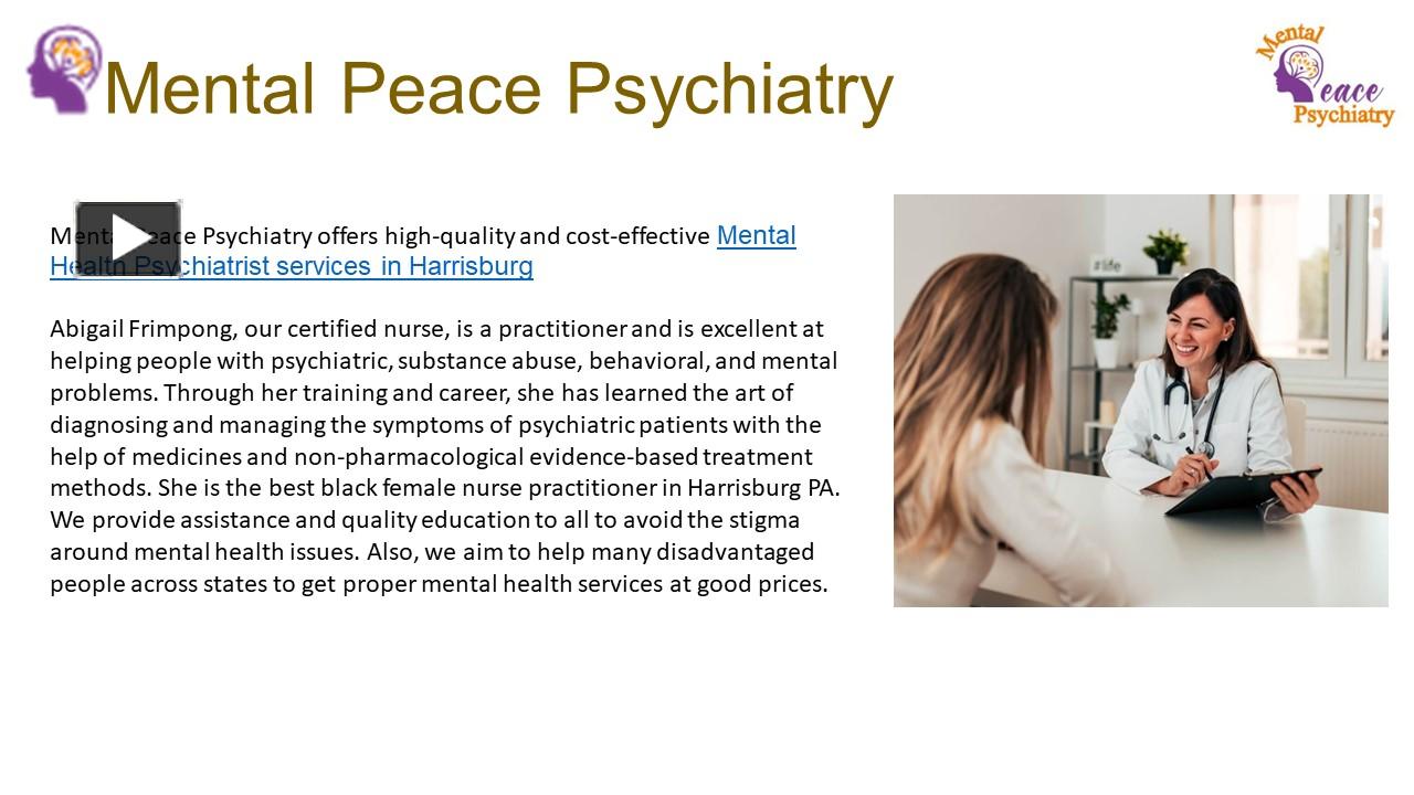 PPT Best Mental Health Psychiatrist in Harrisburg, PA (1) PowerPoint