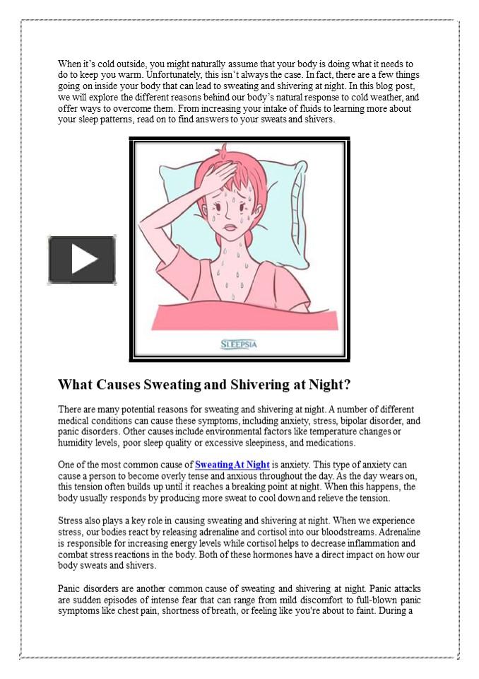 PPT What are The Reasons for Sweating and Shivering at Night