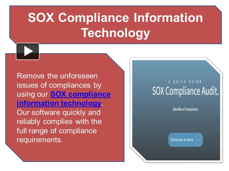 PPT SOX Compliance Information Technology PowerPoint presentation free to download id