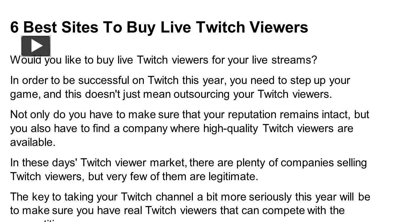 PPT Best Sites To Buy Twitch Followers PowerPoint presentation free