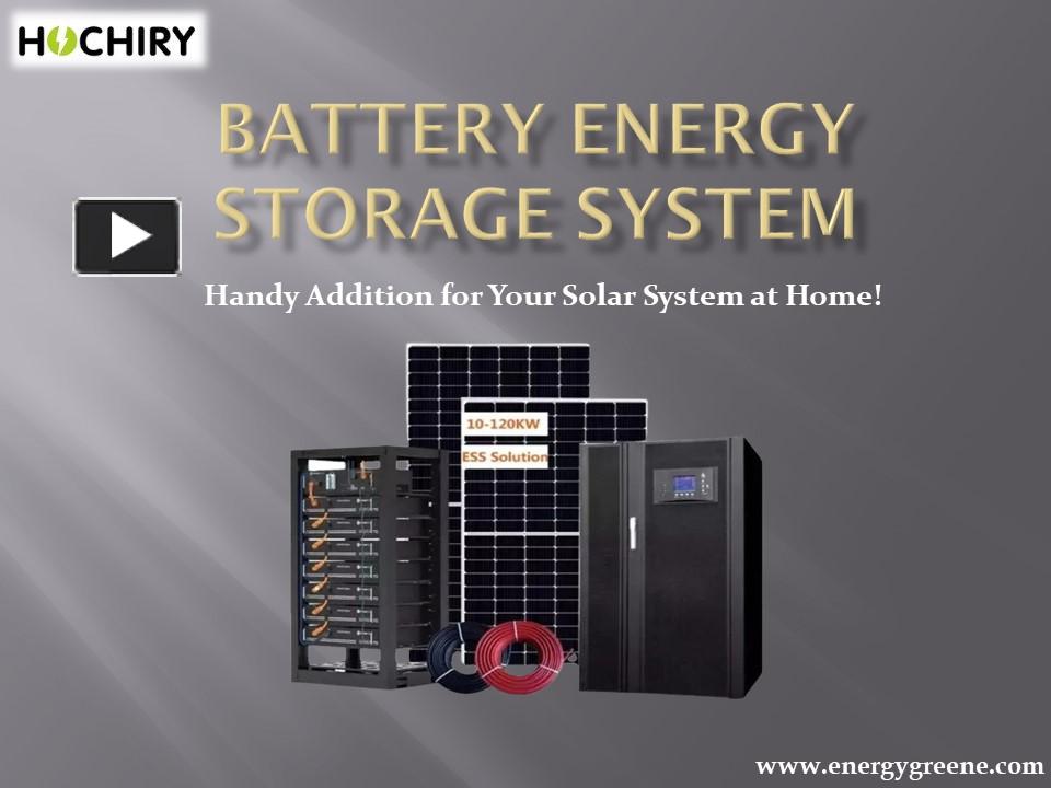 PPT Battery Energy Storage System PowerPoint presentation free to download id 961997ZGE3N