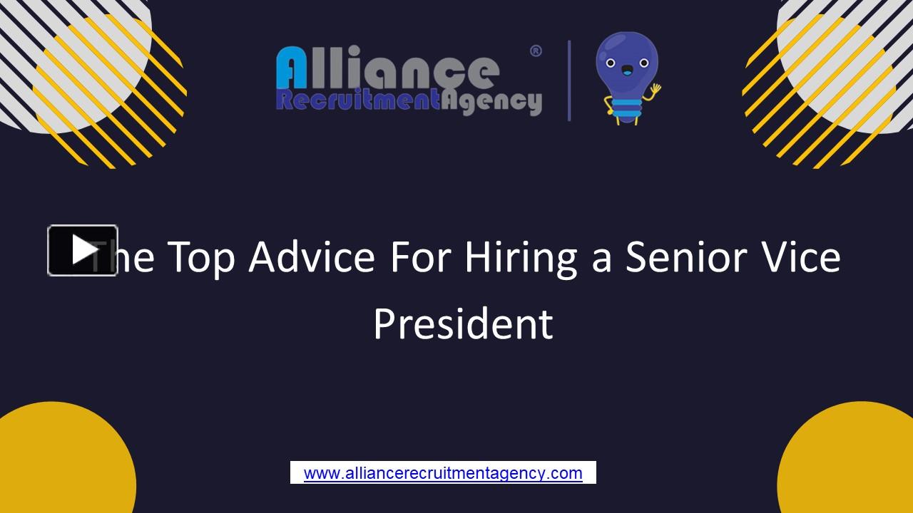 PPT Want to recruit the top senior vice presidents? (1) PowerPoint