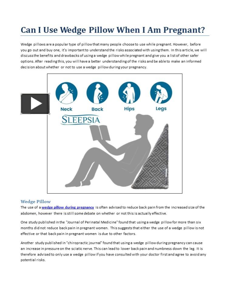 PPT Can I Use Wedge Pillow When I Am Pregnant? PowerPoint