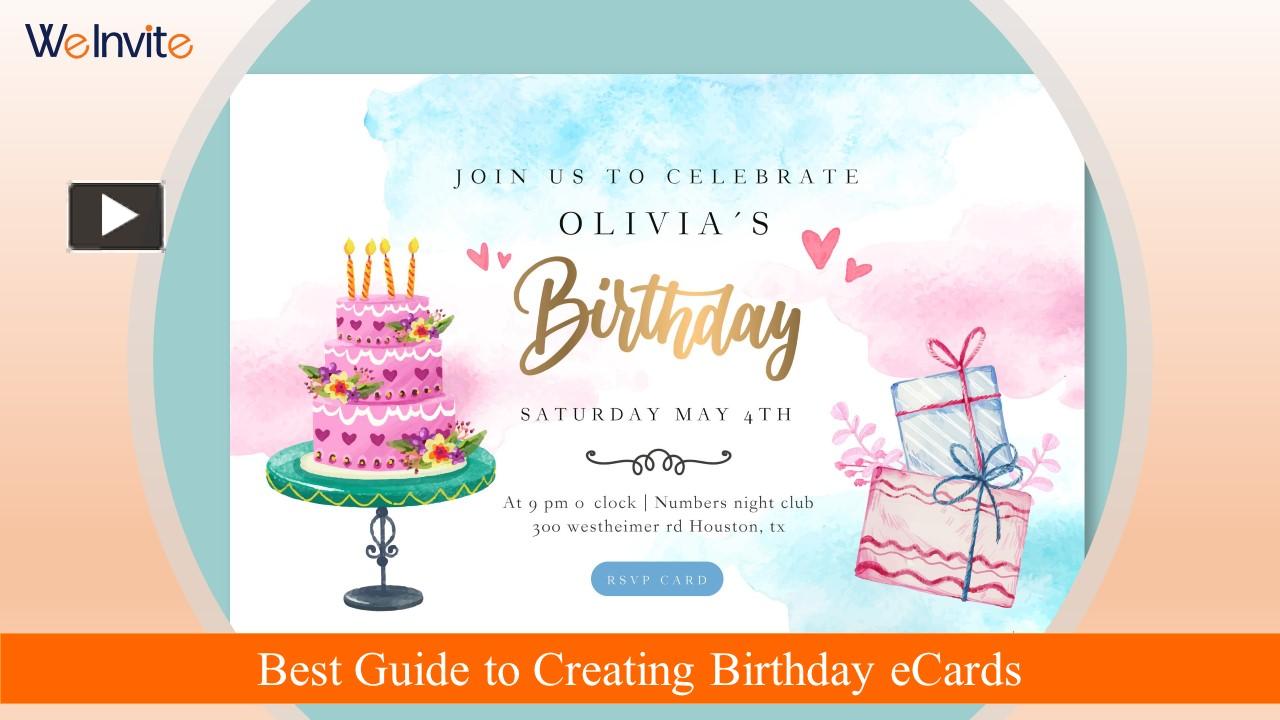 PPT Birthday eCard Guide PowerPoint presentation free to download