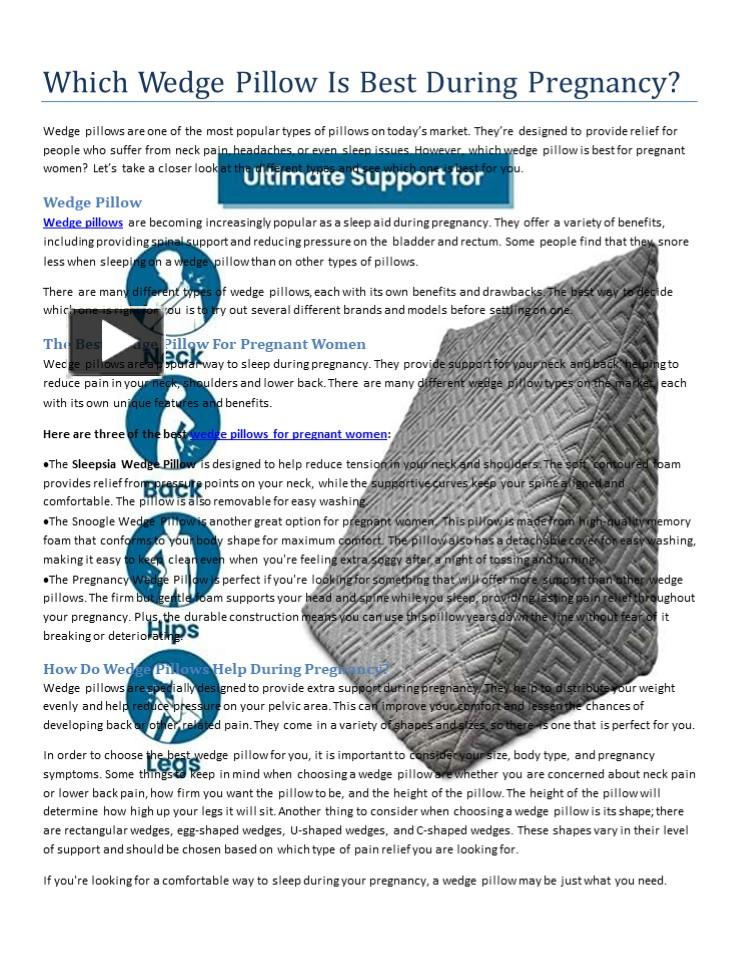PPT Which Wedge Pillow Is Best During Pregnancy? PowerPoint