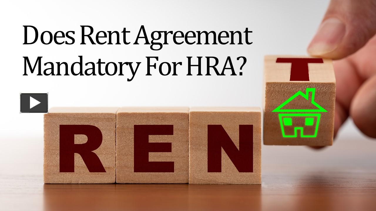 PPT Rent agreement mandatory for HRA PowerPoint presentation free