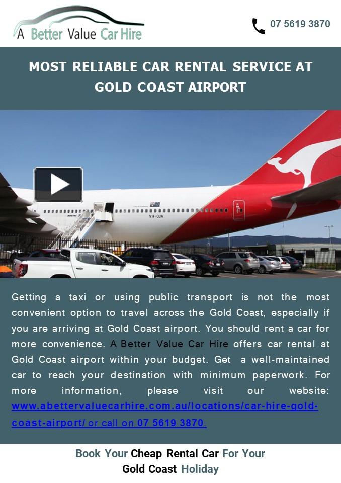 PPT Most reliable car rental service at Gold Coast airport PowerPoint