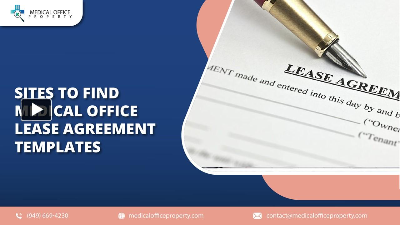 PPT Sites To Find Medical Office Lease Agreement Templates PowerPoint