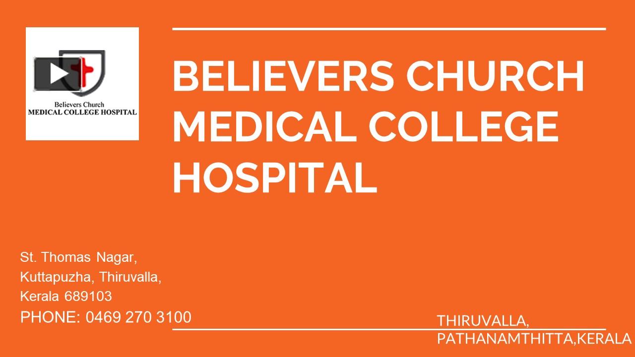 PPT Believers church medical hospital PowerPoint presentation free