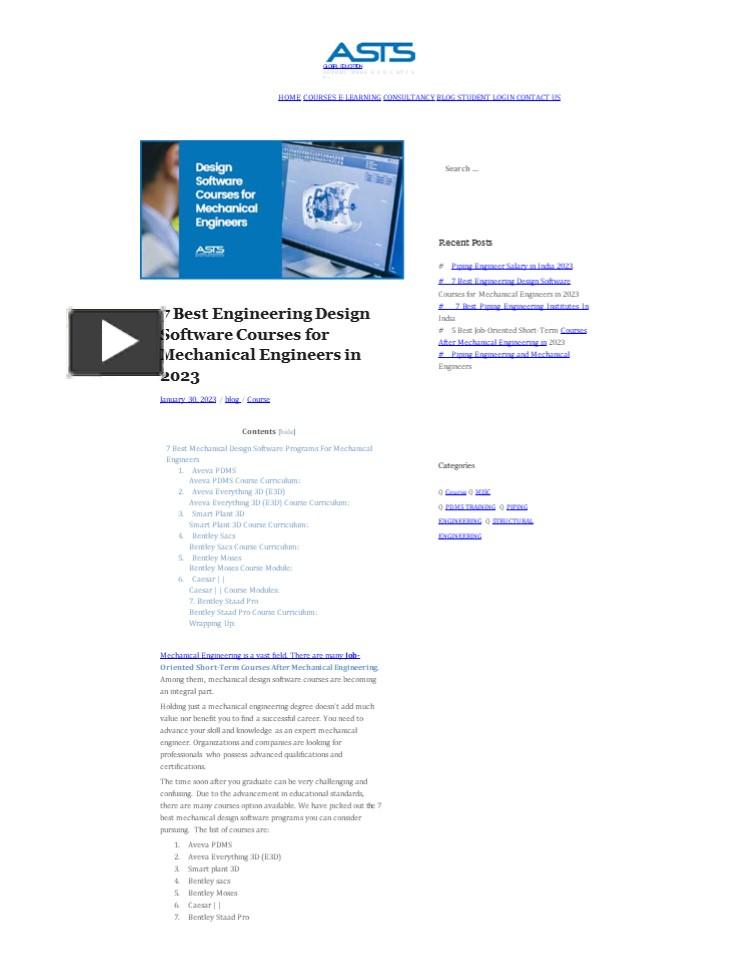 PPT 7 Best Engineering Design Software Courses for Mechanical