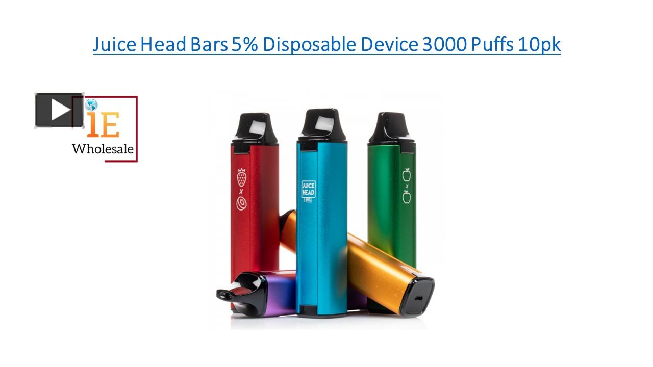 PPT Juice Head Bars 5 Disposable Device 3000 Puffs 10pk PowerPoint