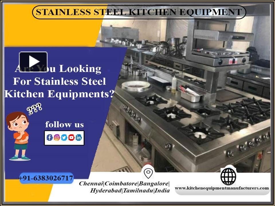 PPT Stainless Steel Kitchen Equipment Chennai,Tamil Nadu,India