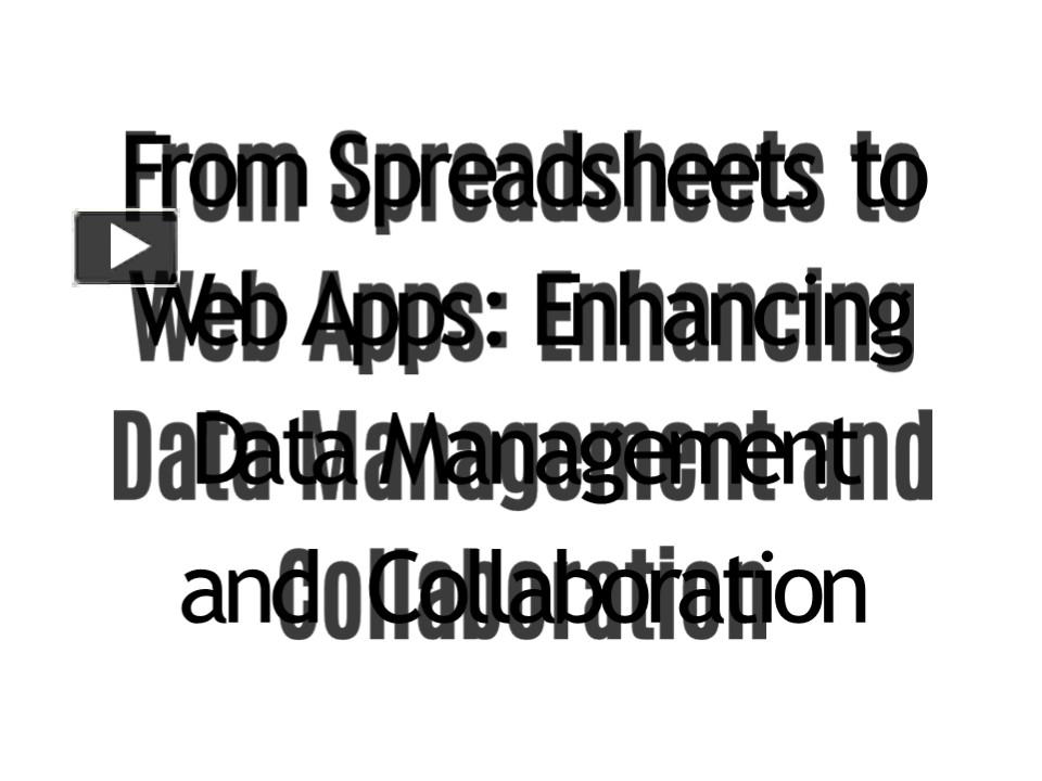 PPT Spreadsheets to  App PowerPoint presentation free to