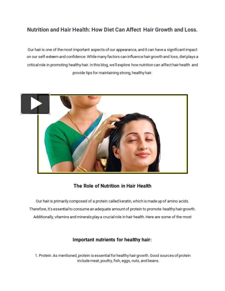 PPT Nutrition and Hair Health How Diet Can Affect Hair Growth and