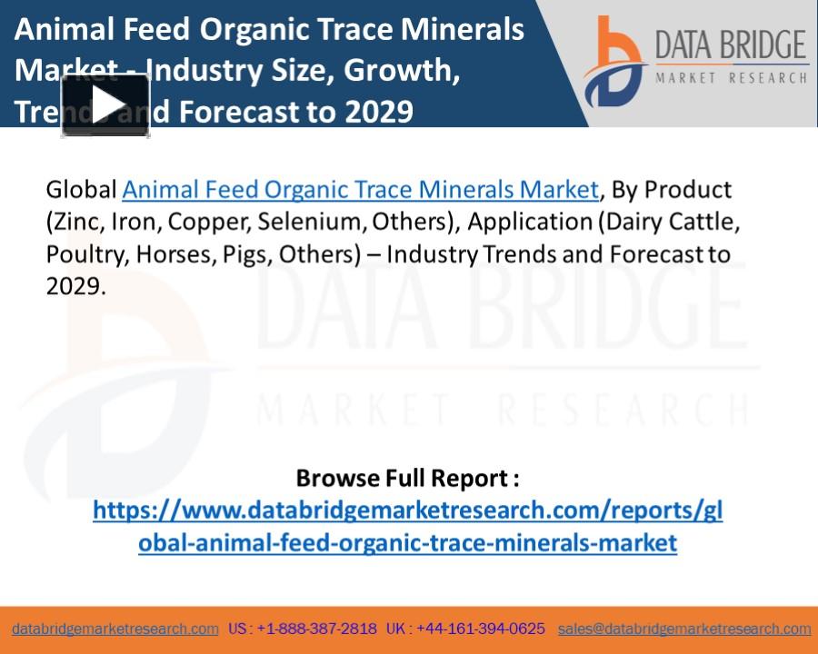 PPT Animal Feed Organic Trace Minerals Market is Projected to Grow at