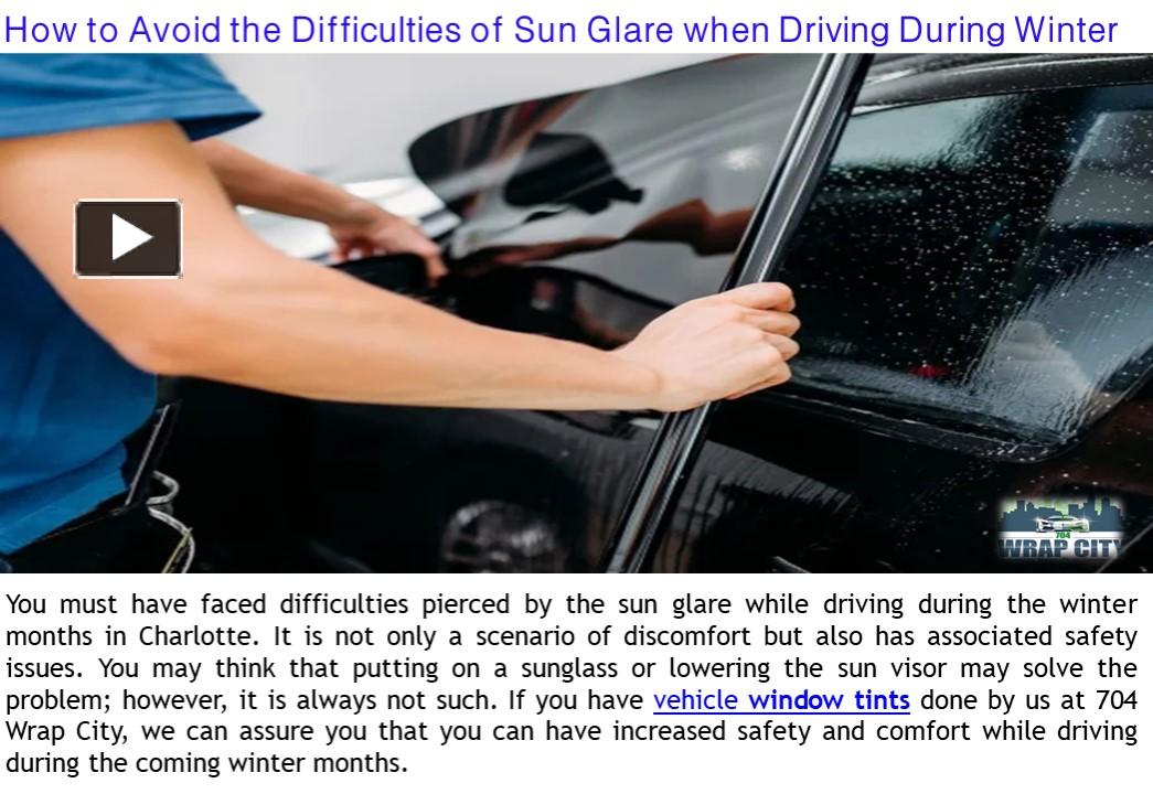 PPT How to Avoid the Difficulties of Sun Glare when Driving During