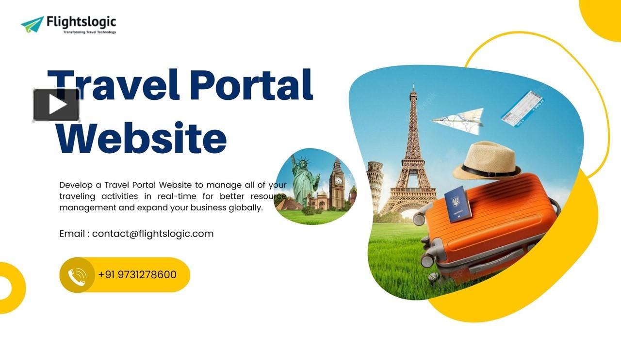 PPT Travel Portal site Travel Agency Portal PowerPoint