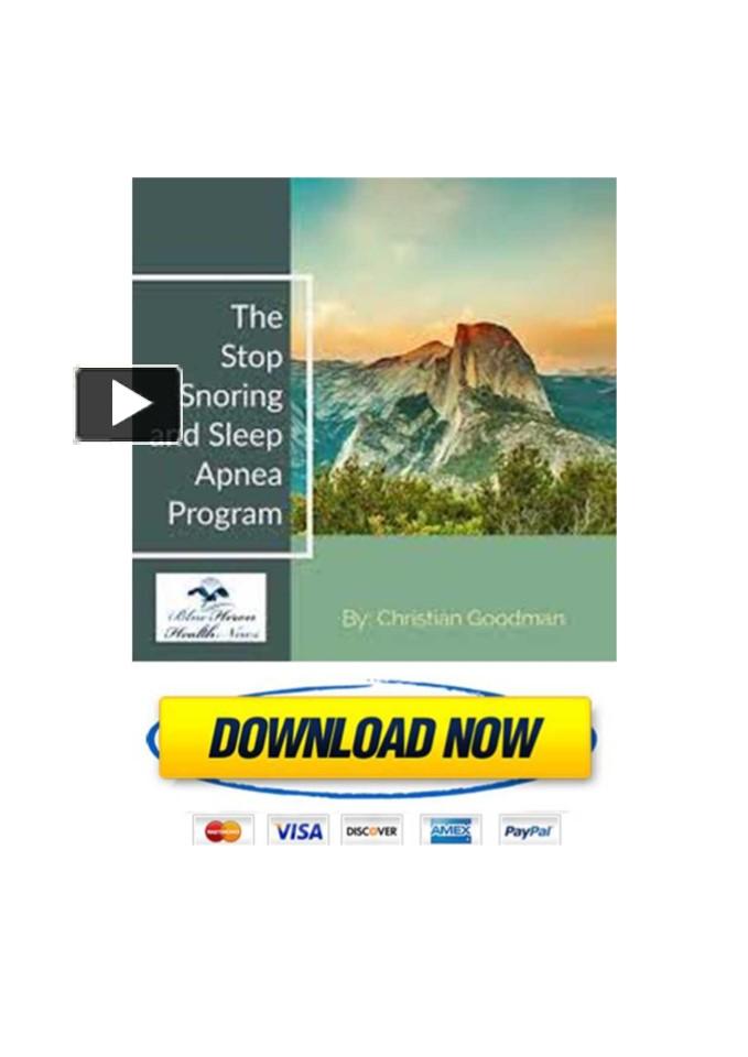 PPT Stop Snoring And Sleep Apnea Program By Christian Goodman