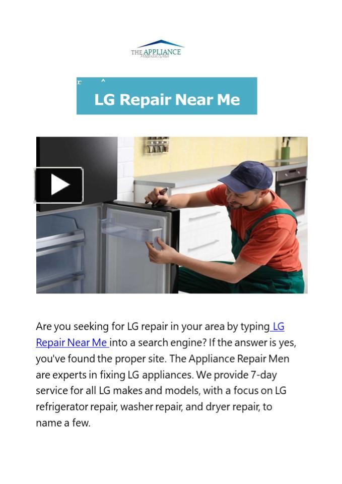 PPT LG Repair Near Me The Appliance Repairmen PowerPoint