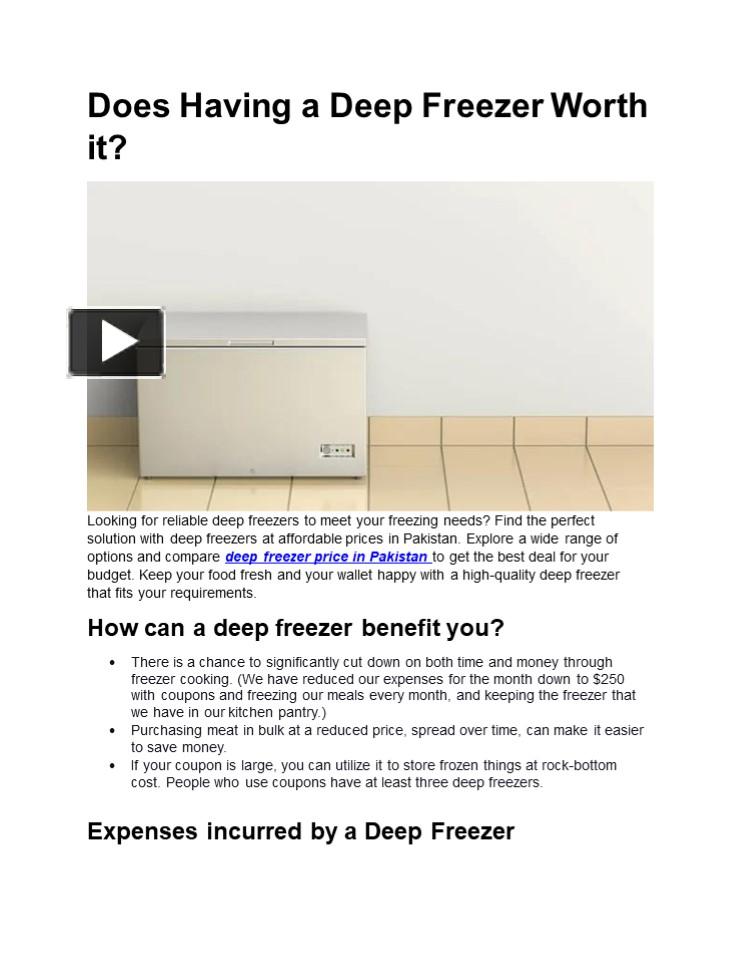 PPT Does Having a Deep Freezer Worth it? PowerPoint presentation