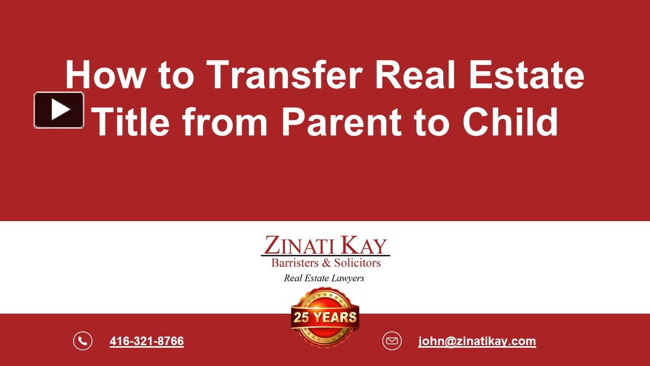 PPT How to Transfer Real Estate Title from Parent to Child PowerPoint