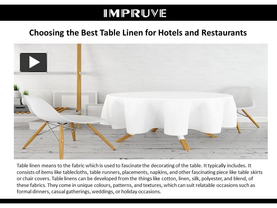PPT Choosing the Best Table Linen for Hotels and Restaurants