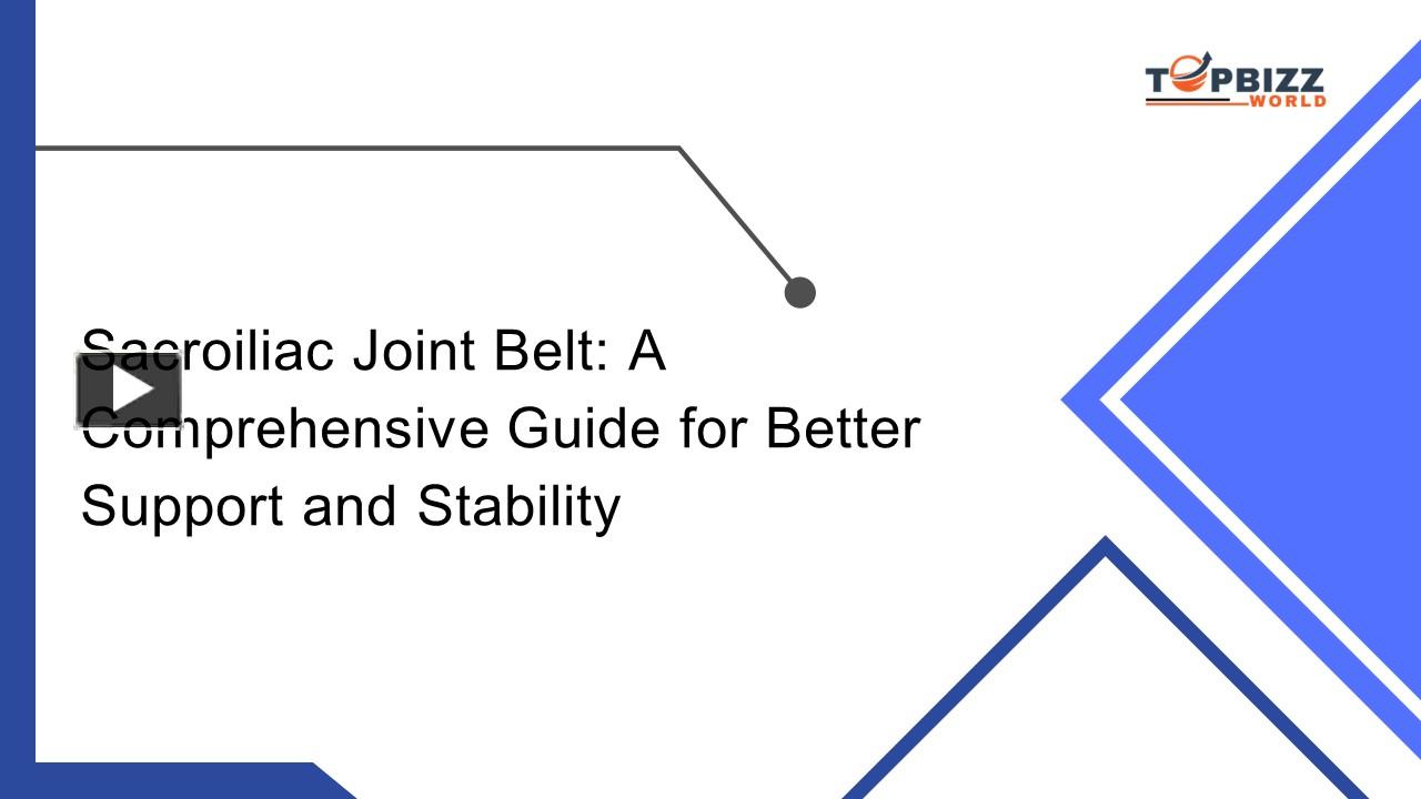 PPT Sacroiliac Joint Belt A Comprehensive Guide for Better Support