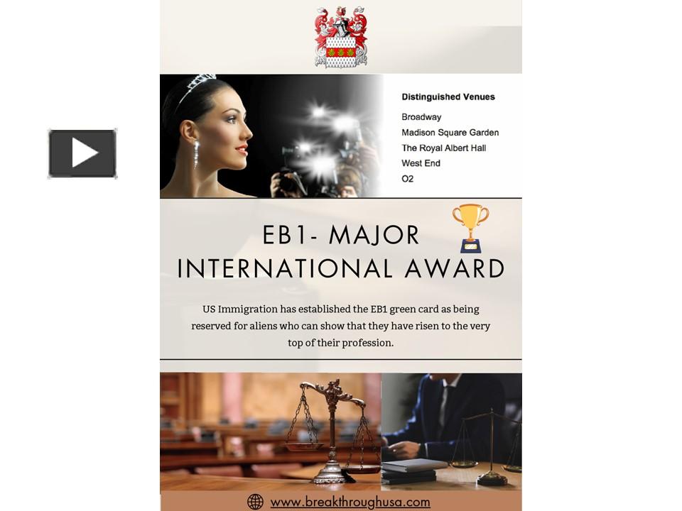 PPT Learn about the EB1 Green Card One Time Achievements Category