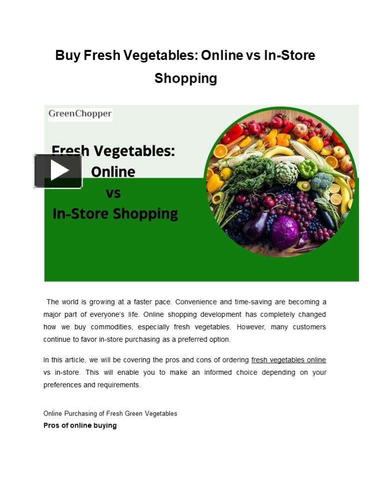 PPT Buy Fresh Vegetables Online vs InStore Shopping PowerPoint