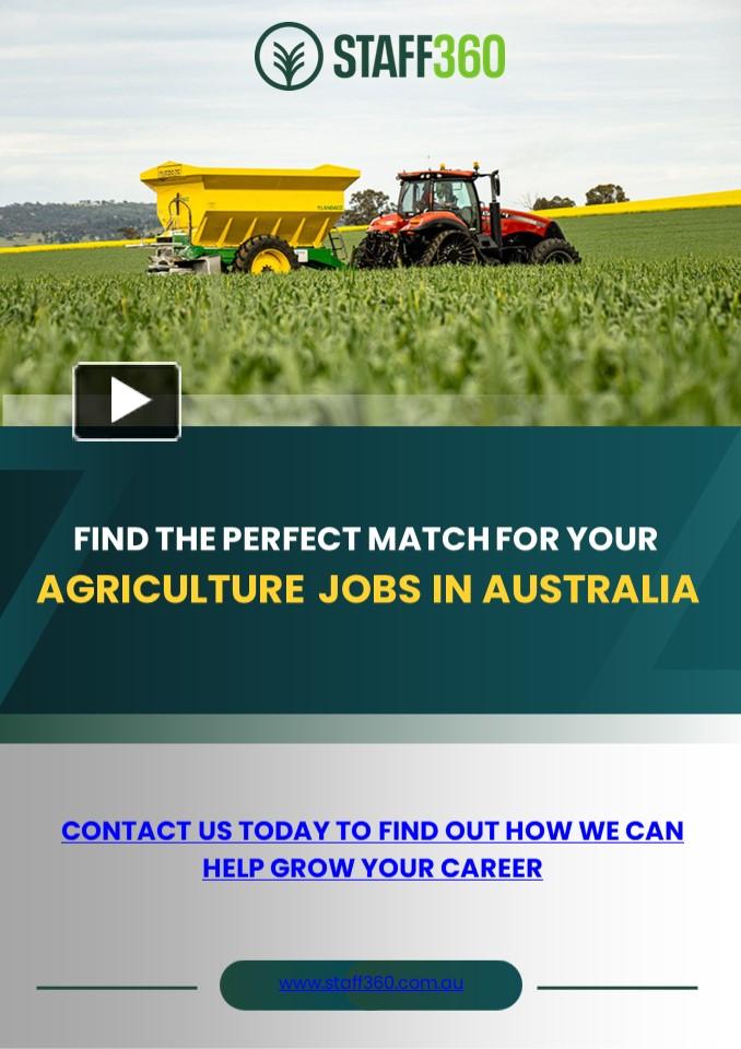 PPT Find The Perfect Match for Your Agriculture Jobs in Australia