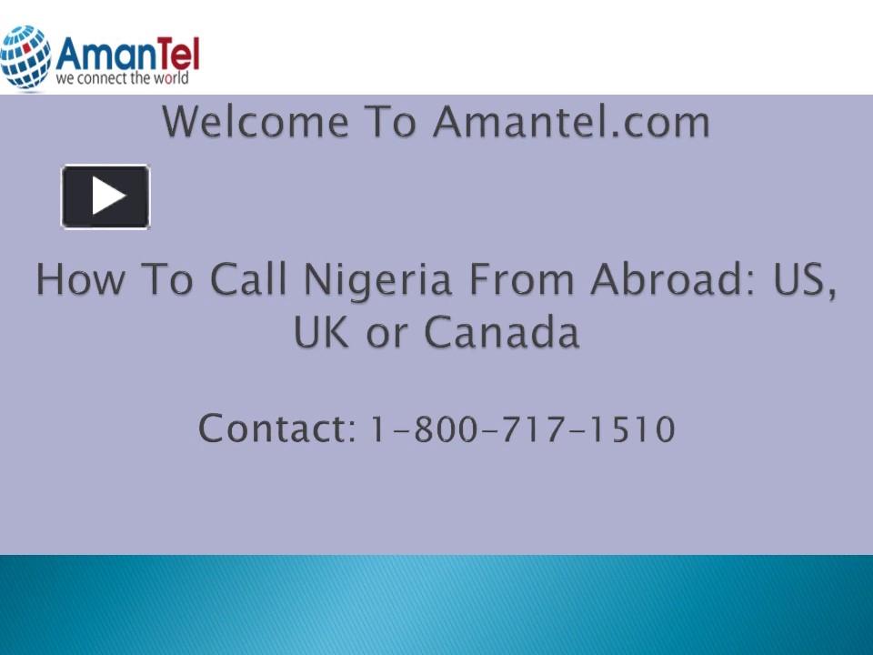 PPT Call Nigeria, cheap international calls to Nigeria PowerPoint