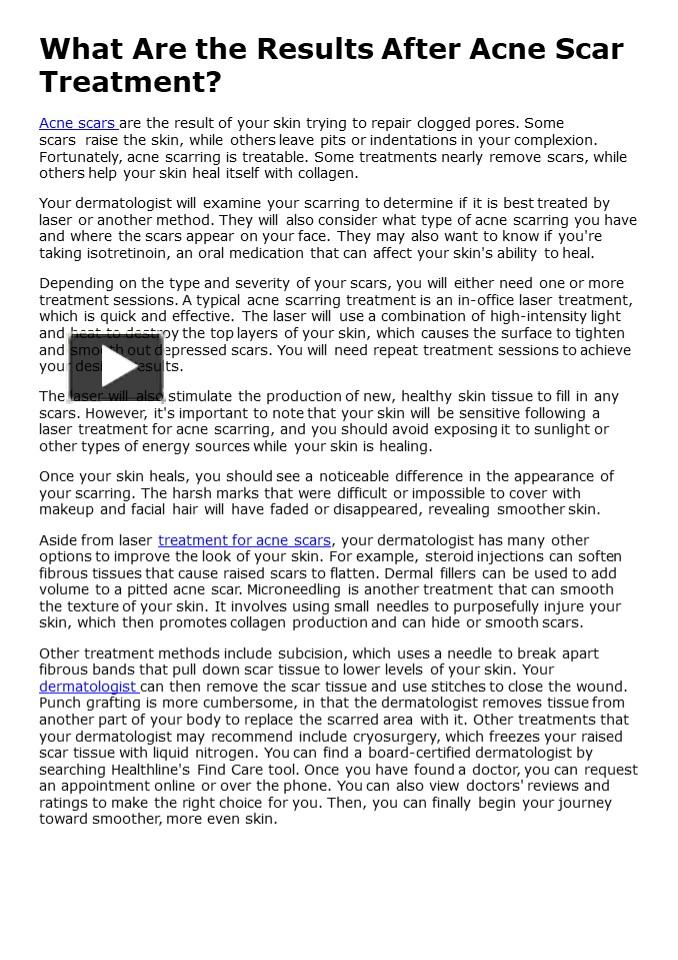 PPT Acne Scar Laser Treatment Acne Scar Treatment in Bangalore