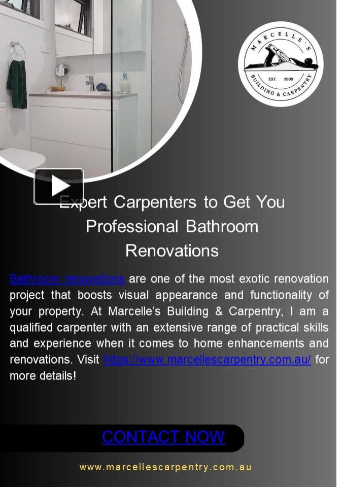PPT Expert Carpenters to Get You Professional Bathroom Renovations